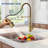 Commercial Style Dual Function Single Handle Pull Down Kitchen Faucet-126450219