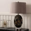 Calmers 67.3cm Table Lamp with Glass Base For Bedroom Furniture, Bedside Buffet Lamp with Linen Shade-76447654-76447655