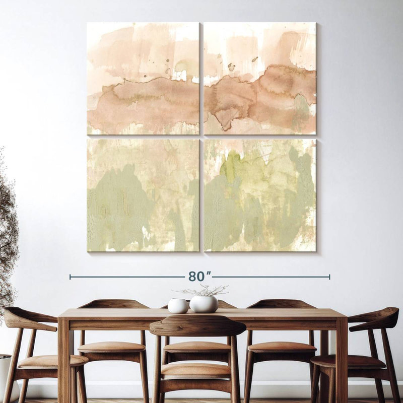 Dusty Blush And Olive II, H 74 po x l 74 po