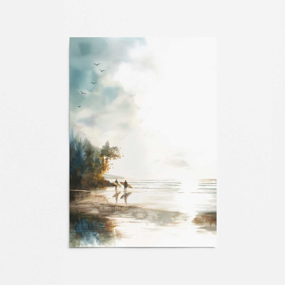 Bord de mer, impression sur rouleau