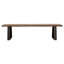 Huerres Live Edge Dining Bench Grey Sheesham And Black