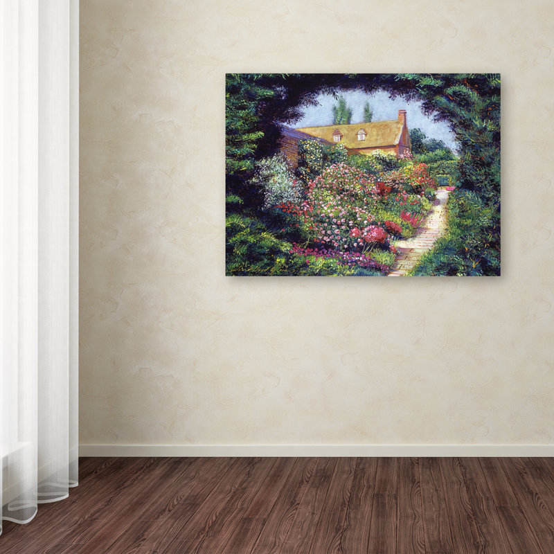 « english jardin poussette », reproduction d’art sur toile tendue encadrée, H 35 po x l 47 po x P 2 po