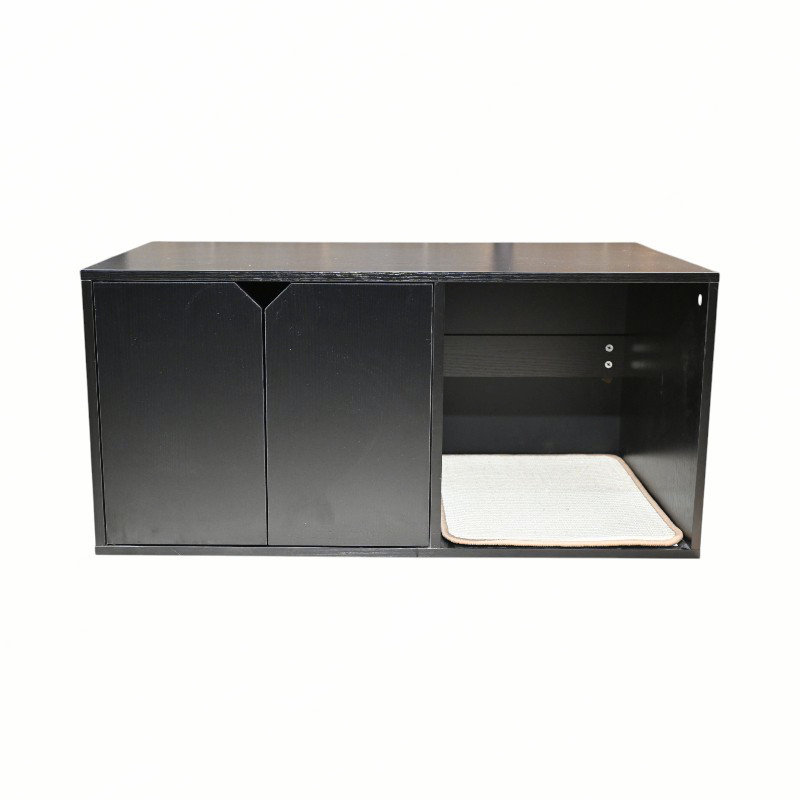 35.83" Cat Litter Box Enclosure with Corrugated Cardboard Scratching Pad