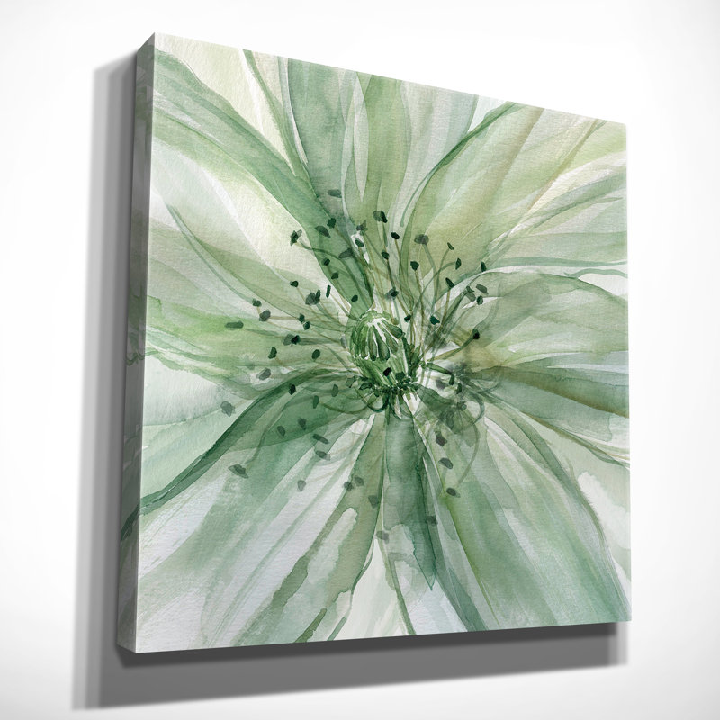 " Macro Sage Flower I ", 32" H x 32" W x 1.5" D, Wrapped Canvas