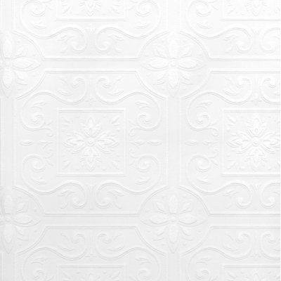 Rouleau de papier peint 33 pi x l 20,5 po paintable tile Francina