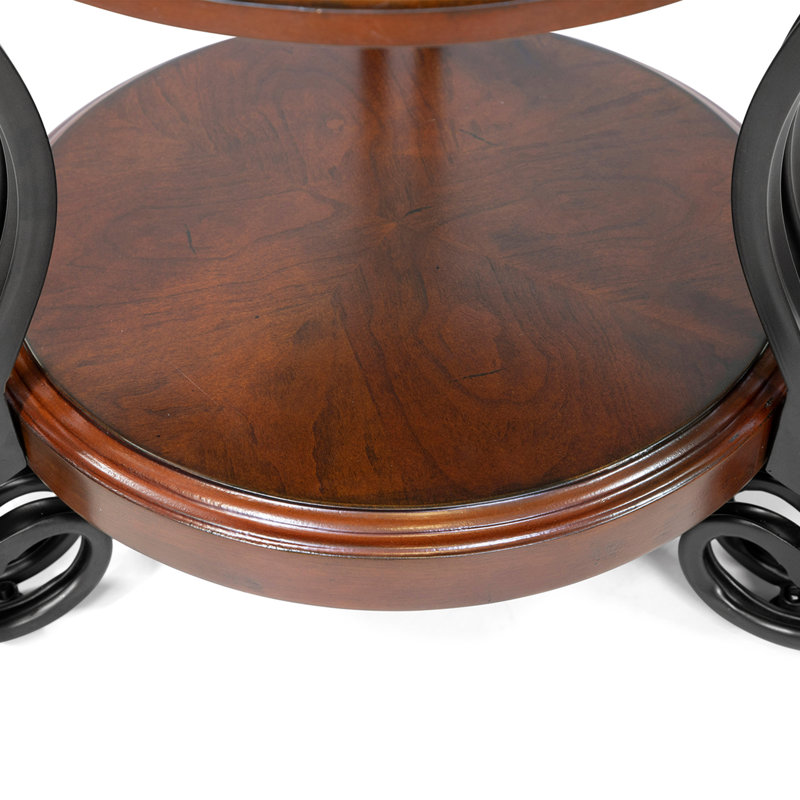 Table de bout ronde en bois manufacturé et l 22 po Fedak