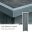 Aamir Small Shed Garden Storage 87cm x 47cm x 160cm Grey