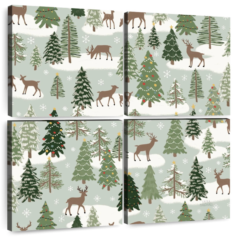 Motif de village de Noël Lelend I, H 26 po x l 26 po