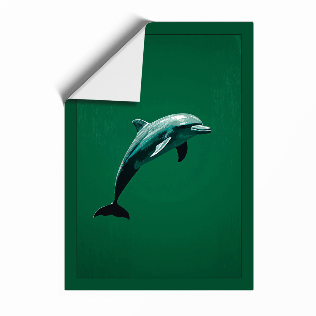 Leaping Dolphin Coastal - Framed Print