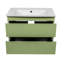 Meuble-lavabo mural moderne avec lavabo | Collection Carlota Pistachio Matte | Panneau de fibres à densité moyenne ignifuge non-toxique 24 po - Collection Diamant 40 po