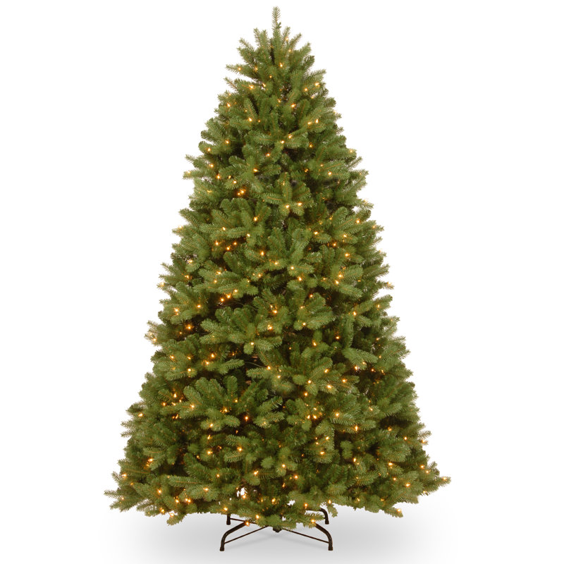 The Holiday Aisle® Newberry Spruce Tree with Dual Color LED Lights, 6' H