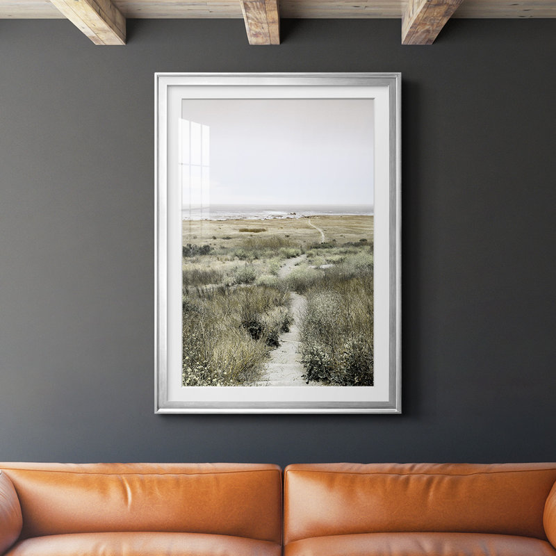 Reproduction encadrée de qualité supérieure - Sentier au paradis, Argent, H 30,5 po x l 22,5 po