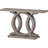 55” Farmhouse Console Table with Geometric Wooden Base, Rustic Entryway Sofa Table for Living Room, Hallway, Foyer – Decorative Accent Table for Display and Storage, Grey