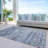 Calandria Blue Washable Indoor-Outdoor Rug - LOOMLAN-2013967049