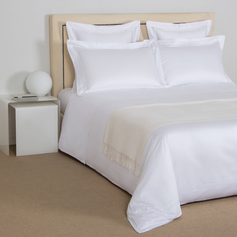 Pure Cashmere Hand Woven Throw Blanket, Milk