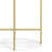 Tara 16"W Marble Top Contemporary End Table with Metal Base and Crossbar Support