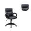Chaise de bureau réglable en hauteur, noire, rembourrée, d'une capacité de poids de 250 lb, d'une chaise de 25,59