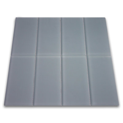Carreau de mosaïque en verre Cerium Ocean 3 po x 6 po pour douche à dosseret et murs, finition mate - 1 pied carré