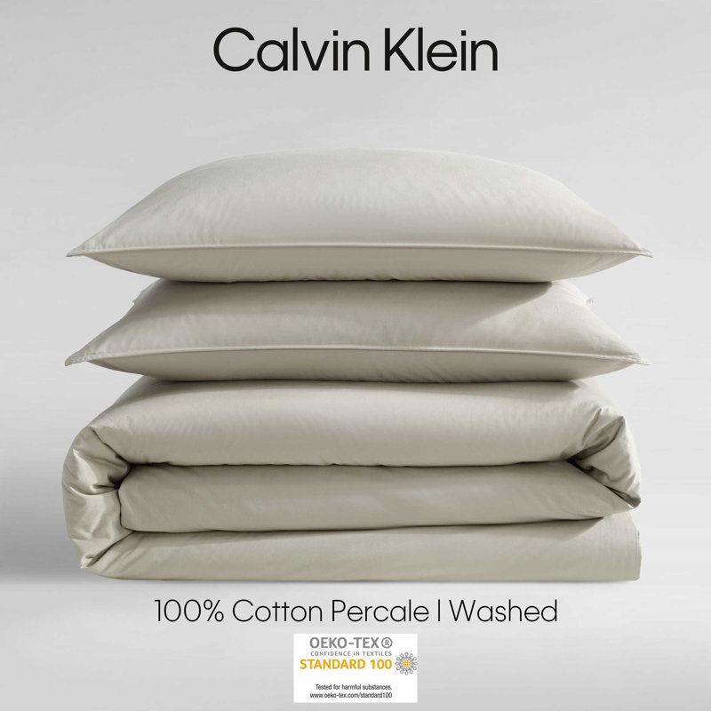 Ensemble de housse de couette Calvin Klein, Housse de couette pour très grand lit et 2 très , Vert