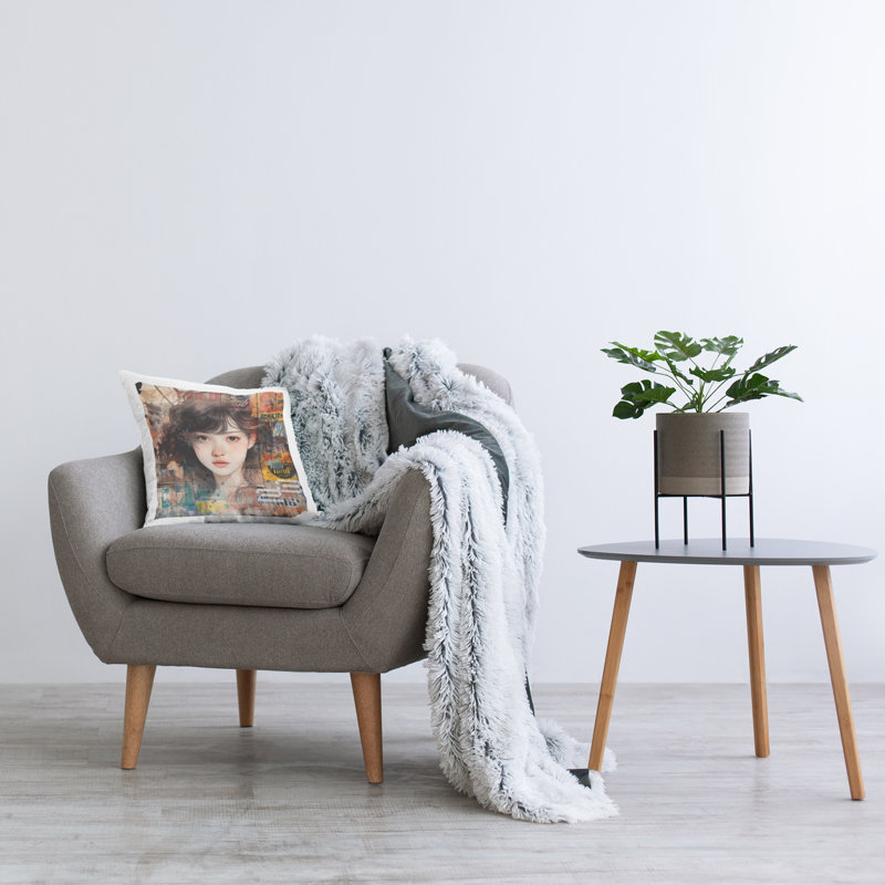 Coussin décoratif à imprimé rétro Vintage Urban
