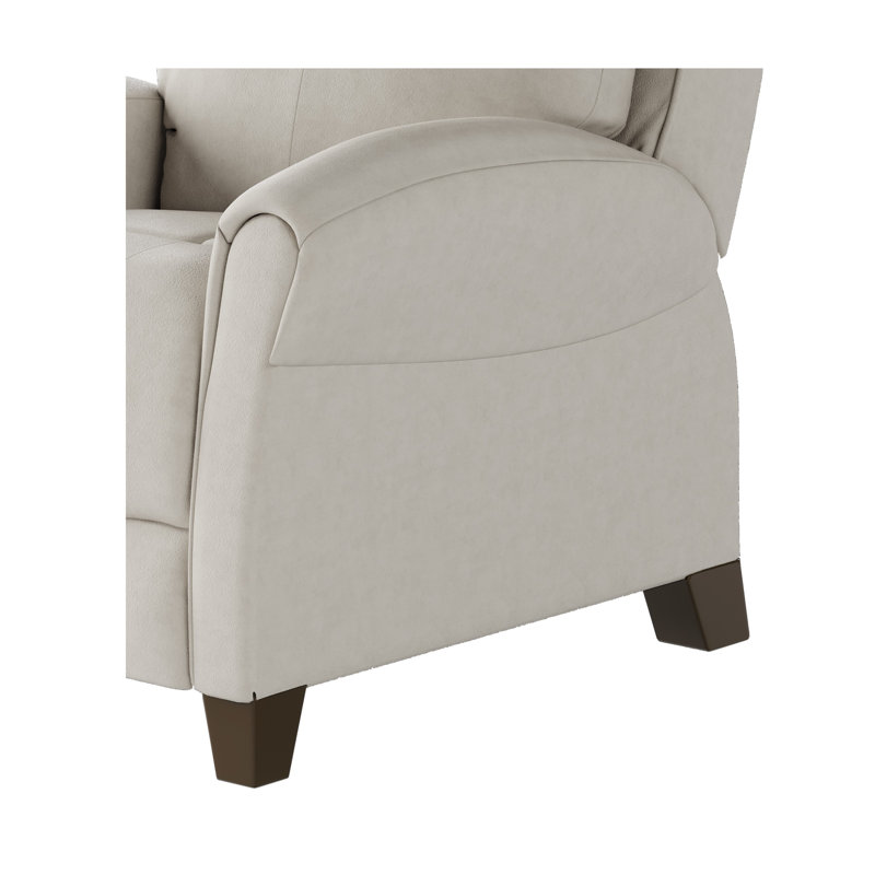 Saturn Leather Zero Gravity Recliner with Power Headrest, Cream