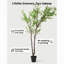 Arbre artificiel à feuilles en disque de 118 pouces, pré-pot, fausse plante, structure en fer flexible, facile d'entretien