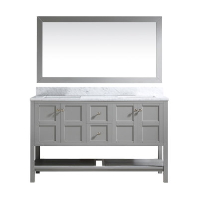 60 po X P 22 po X P 35,4 po Meuble-lavabo avec miroir H