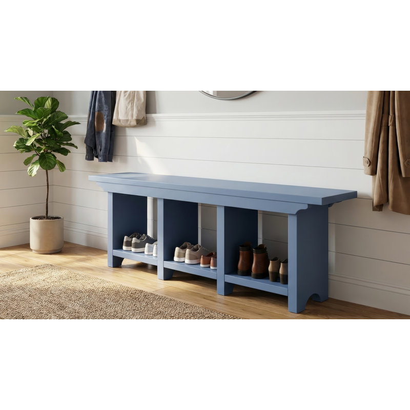 Banc à chaussures Nuvo - blanc, Bleu très foncé
