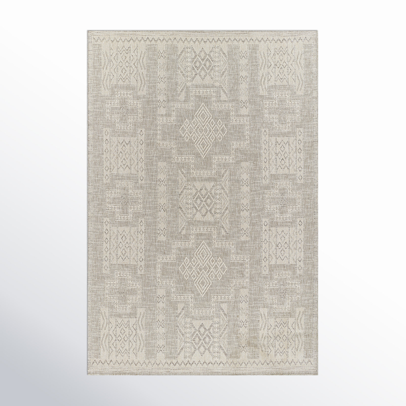 Pavia Gray Indoor/Outdoor Rug, Rectangle 2' x 3'