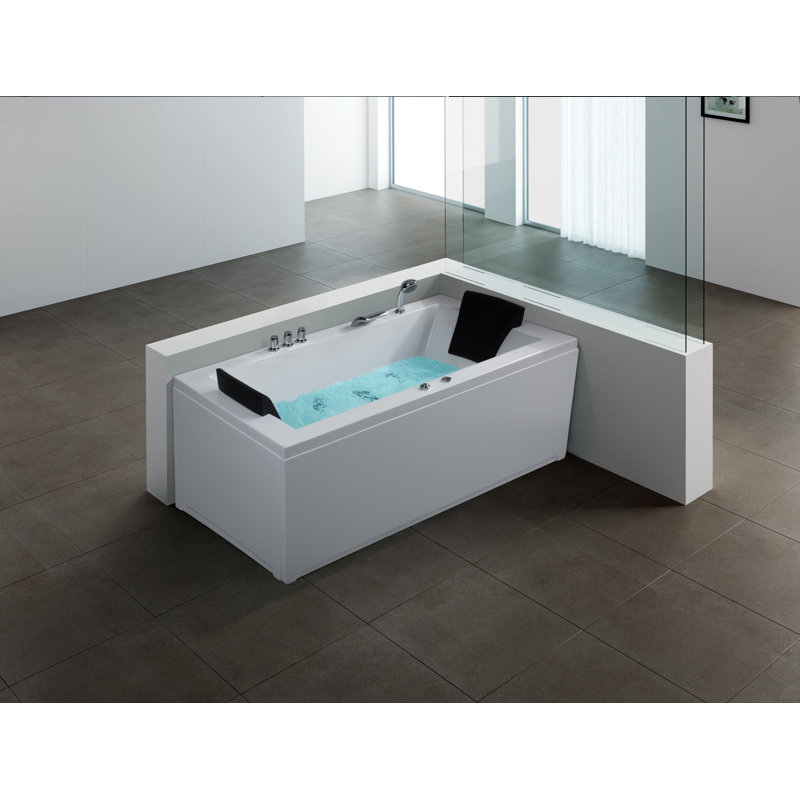 1810mm x 900mm Whirlpool Acrylic Bathtub, Left