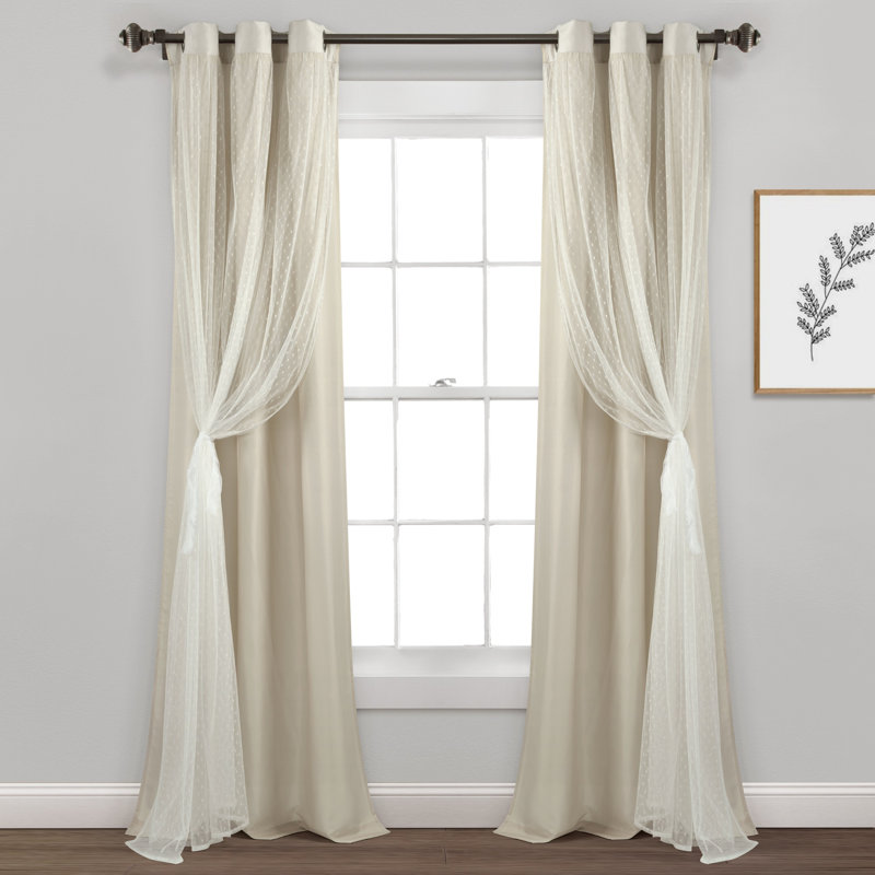 Sheer Curtain Single Panel, Neutral