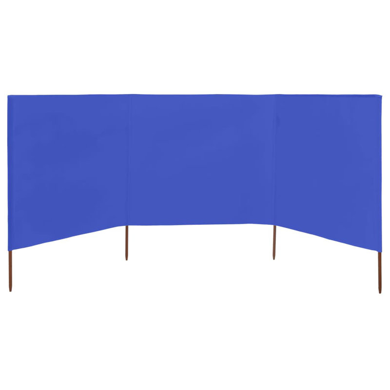 Kendry Solid Wood Folding Room Divider, 3, 31.5cm H x 157.48cm W x 3cm D, Azure Blue