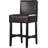 Kassik Upholstered Faux Leather Counter Stool with Solid Wood Frame