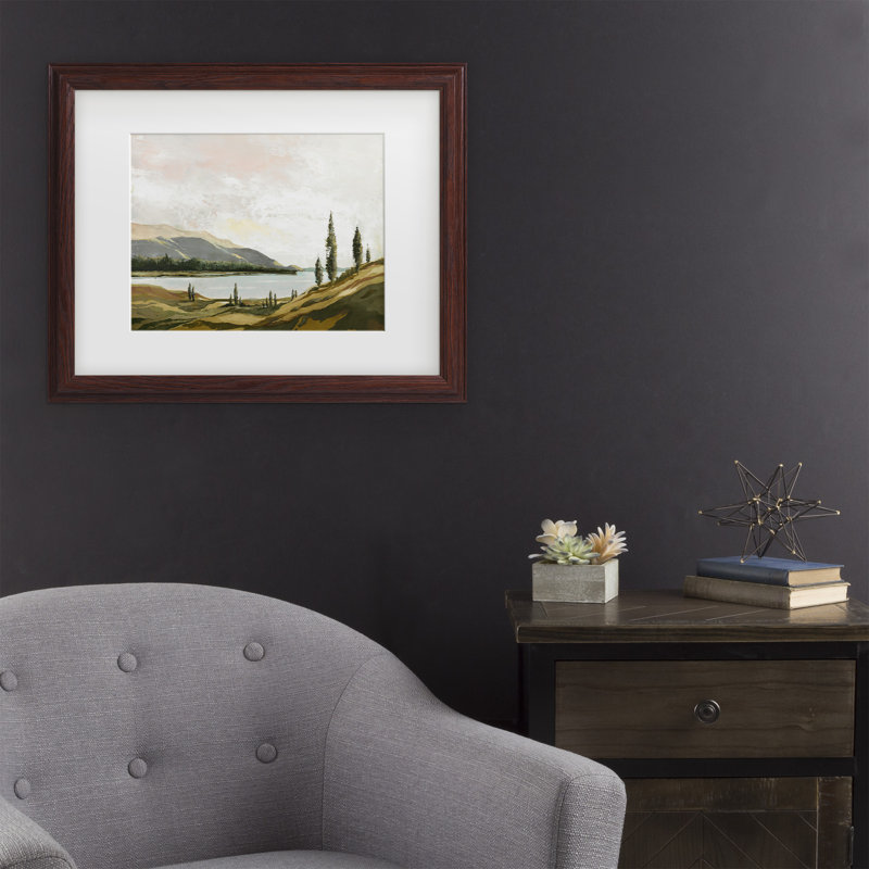 Framed Wall Art - Max Maxx ‘In Quiet Places 1’ Wall Decor with Matted Frame - Living Room, Kitchen, and Bathroom Art  - 11x14