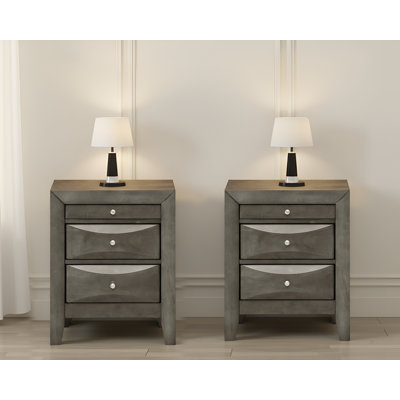 Loviisa Gray Nightstand Set Of 2