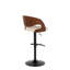 Tabouret de bar réglable Phoebe avec repose-pieds arrondi en forme de T (paquet de 2)