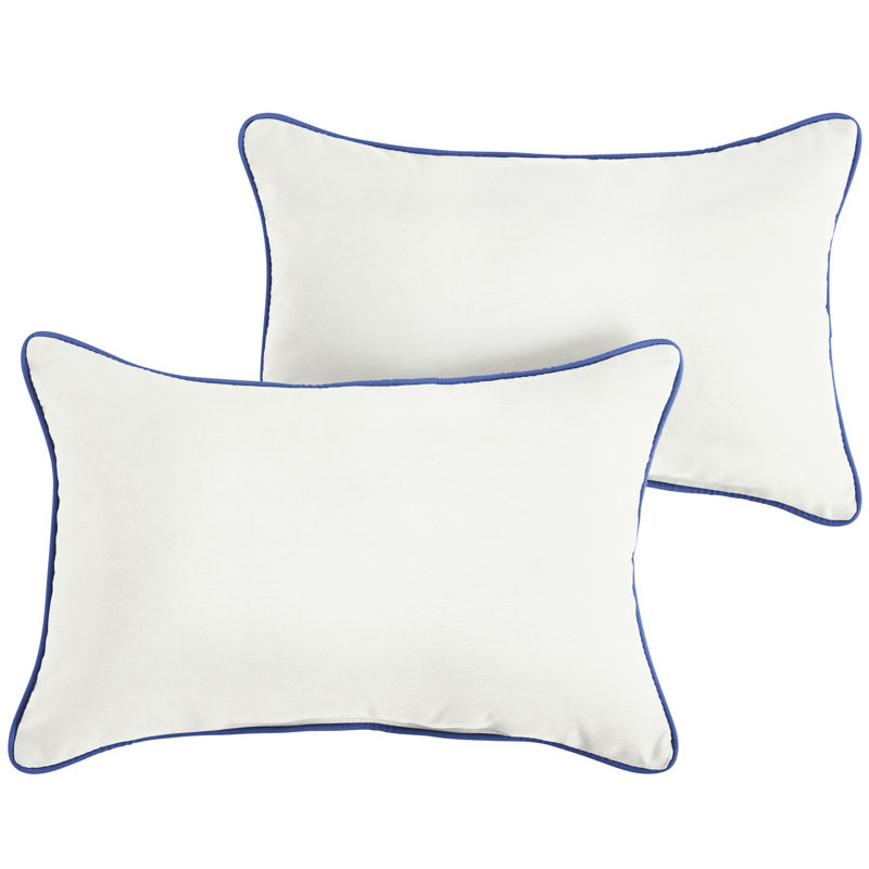 Coussin lombaire intérieur / extérieur Jeffes Sunbrella, Toile toile naturelle Sunbrella