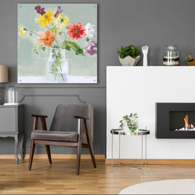 «Wild About Wildflowers» par Danhui Nai, art mural en verre acrylique
