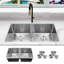 Évier de cuisine en acier inoxydable à simple cuve à extension étroite KBFmore, 2 pièces Gadgets-89710315-89710312