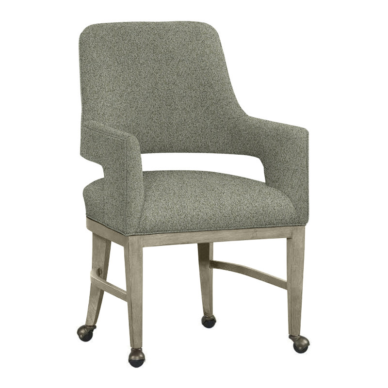 Chaise avec accoudoirs Josie, Amande chamois, Noisette 8794