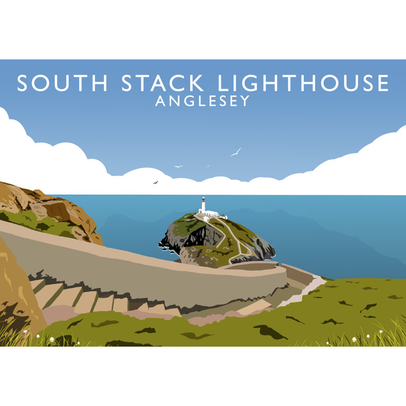 'South Stack Lighthouse' by Richard O'Neil - Print, No Frame, 40 cm H x 50 cm W x 1 cm D