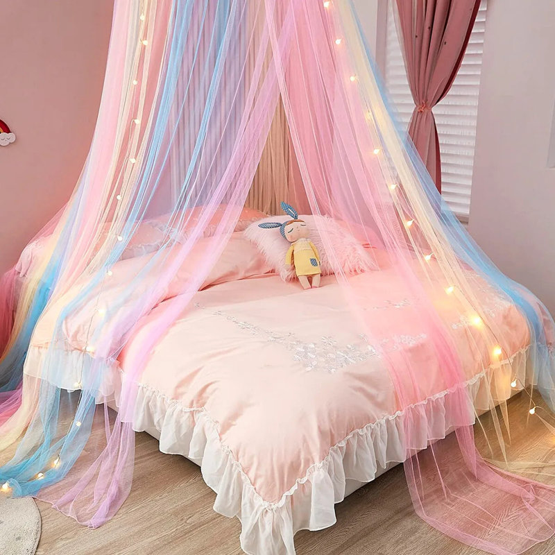  Breathable Juvi Princess Hanging Dome Canopy Tent Curtain Drape
