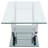 Rectangular U-Shaped Glass Top Coffee Table