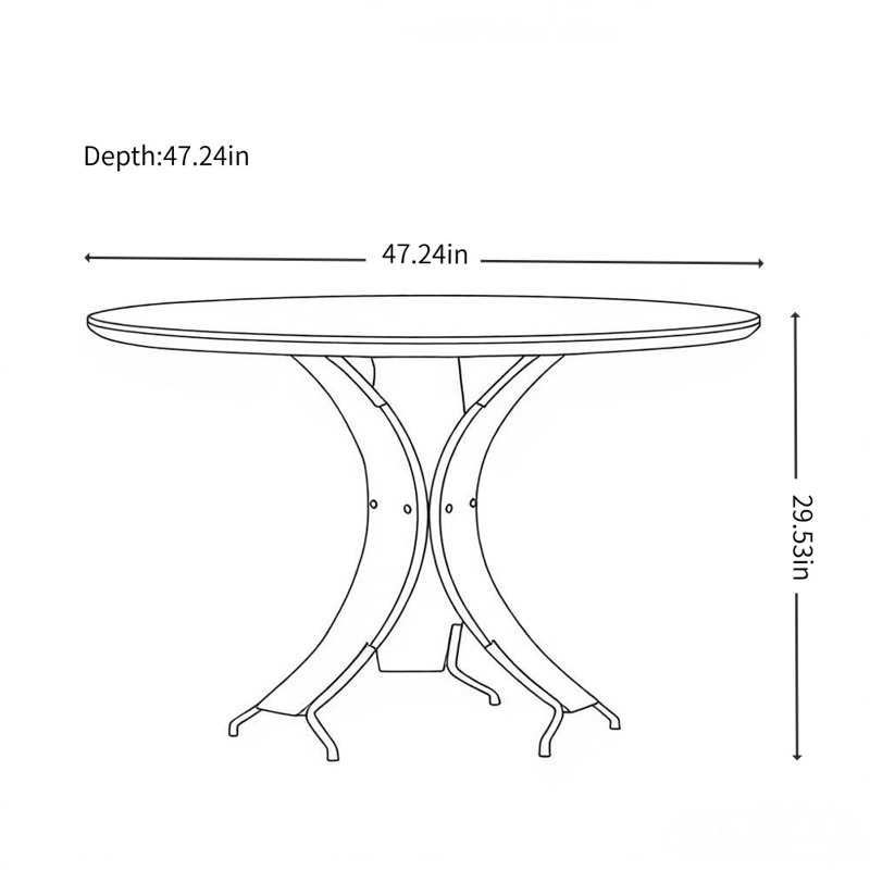 Table de salle à manger ronde italienne minimaliste et créative, Blanc