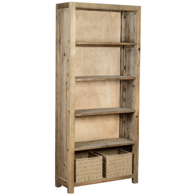 Trigg 180cm H x 80cm W Solid Wood Bookcase