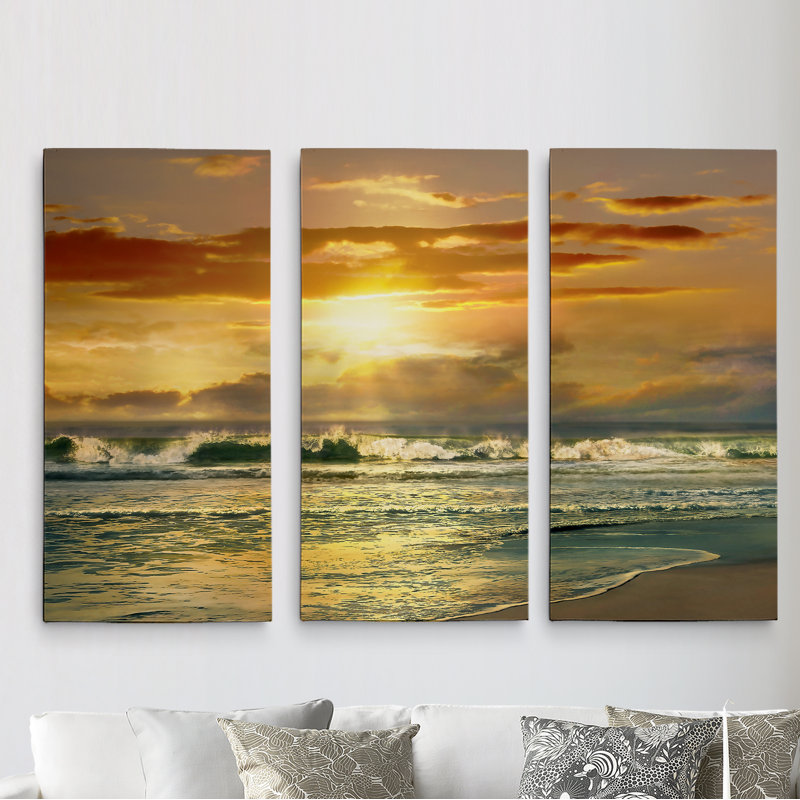 Une image multi-pièces de qualité supérieure proche d’malibu sur toile, H 24 po x l 36 po x P 1,5 po