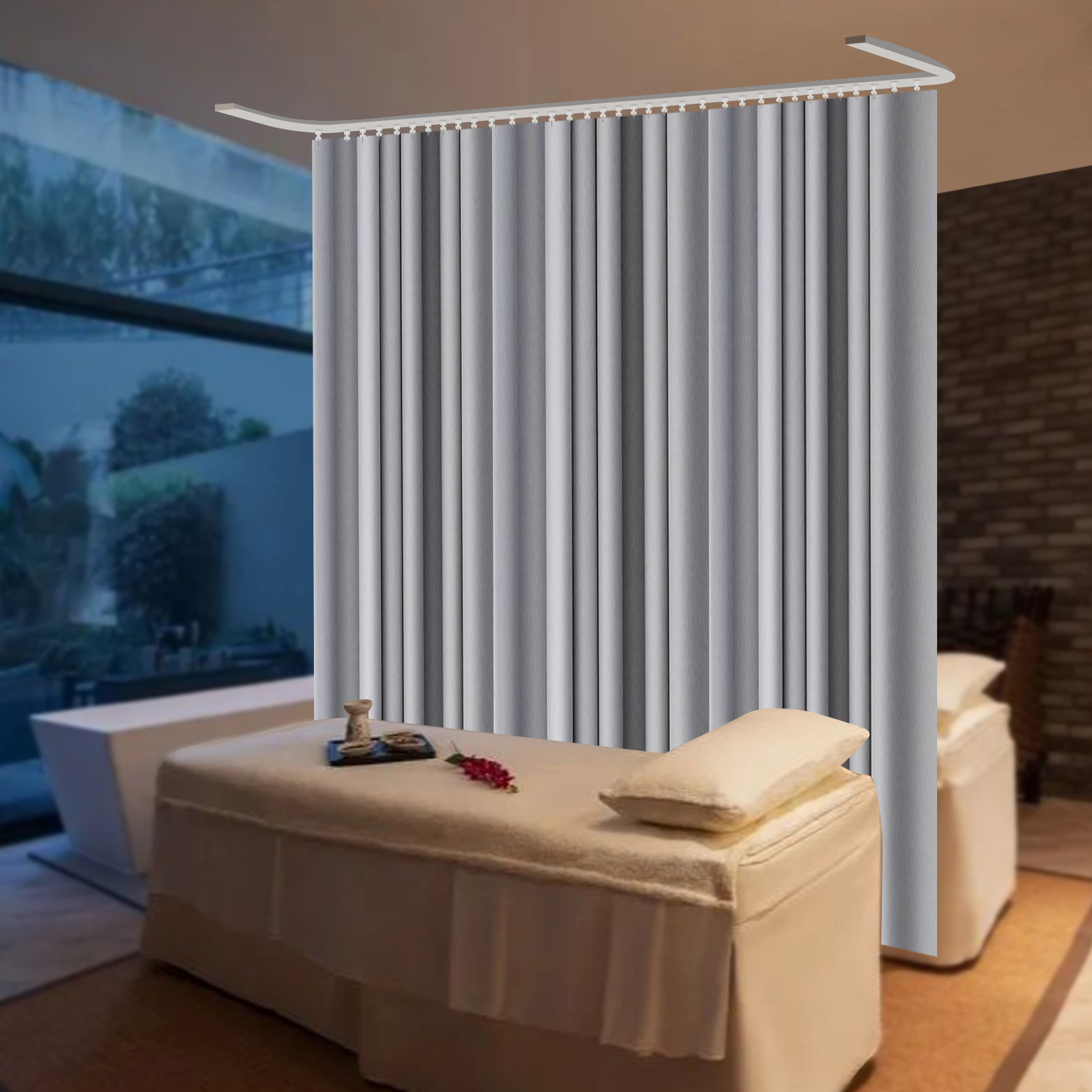 Goti White Curtain Track Hokku Designs Size: 0.91'' H x 108.27'' W x 0.79'' D