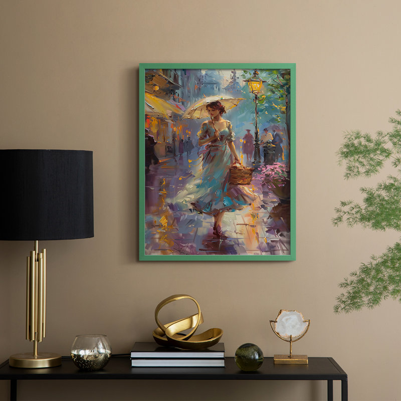 Reproduction encadrée WMIEN Series CMIX - bois massif, Vert, H 11 po x l 9 po