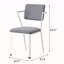 Chaise de bureau rembourrée à dossier ouvert