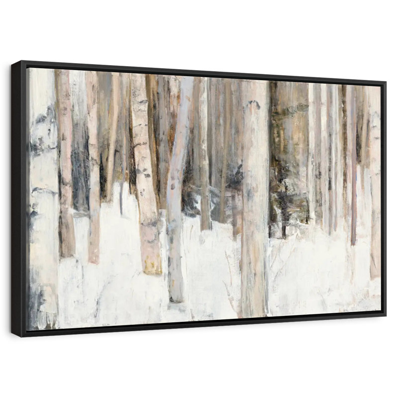 Lumière chaude d'hiver III, Cadre flottant noir, 37 po x 25 po